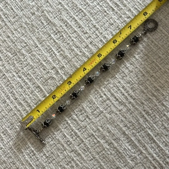 Crystal Bracelet Black & Clear - Picture 4 of 4